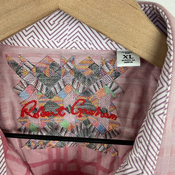 ROBERT GRAHAM Button Up Long Sleeve Shirt Size XL - Picture 5 of 5